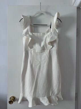Bardot White Ruffle Dress
